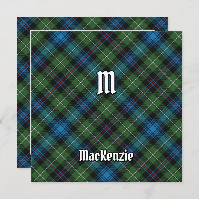 Clan MacKenzie Tartan Einladung (Vorne/Hinten)