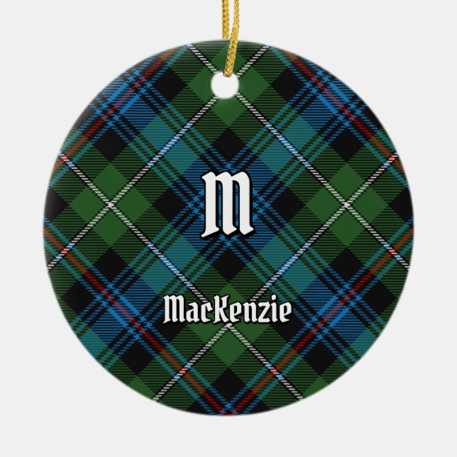 Clan MacKenzie Tartan Keramik Ornament (Vorne)
