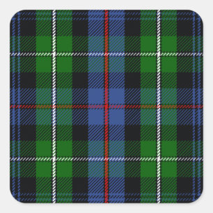 Clan MacKenzie Tartan Quadratischer Aufkleber