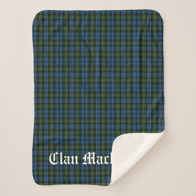 Clan Mackenzie Tartan Sherpadecke (Vorderseite)