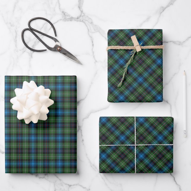 Clan MacKenzie Tartan Wrapping Paper Sheets Geschenkpapier Set (Vorderseite)