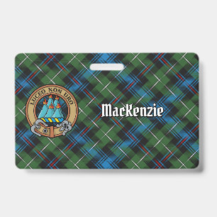 Clan MacKenzie-Wappen auf Tartan Ausweis