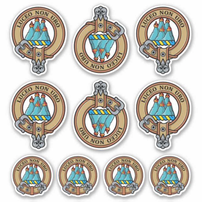 Clan MacKenzie Wappen Sticker Set (Vorderseite)