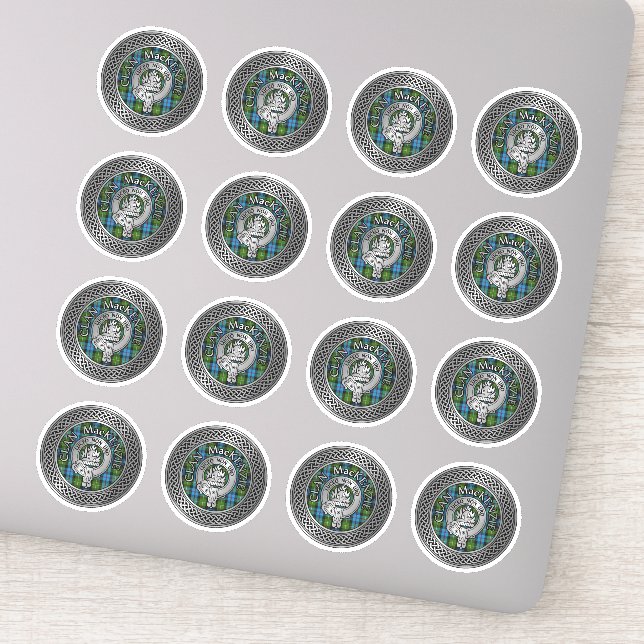 Clan MacKenzie Wappen & Tartan Knot Aufkleber (Detail)