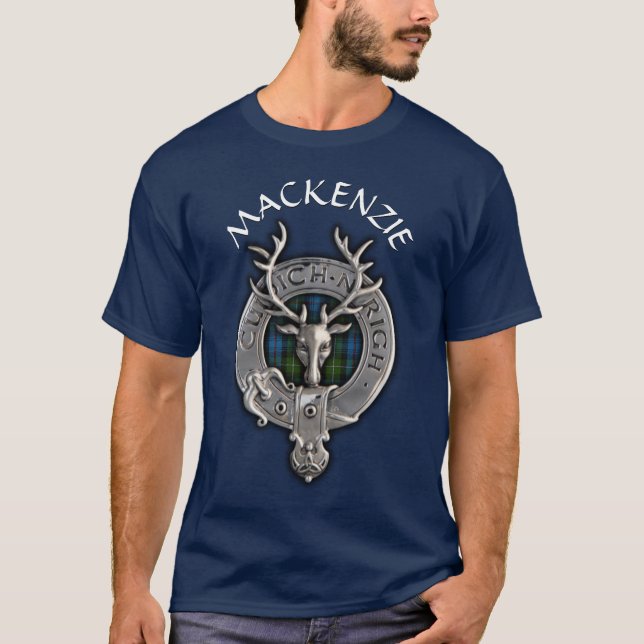 Clan MacKenzie Wappen & Tartan T-Shirt (Vorderseite)