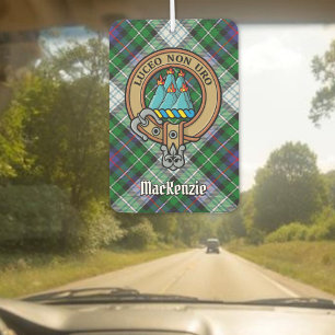 Clan MacKenzie Wappen über Dress Tartan Autolufterfrischer