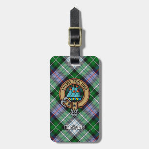 Clan MacKenzie Wappen über Dress Tartan Gepäckanhänger