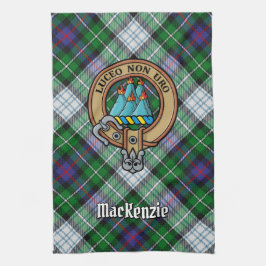 Clan MacKenzie Wappen über Dress Tartan Geschirrtuch