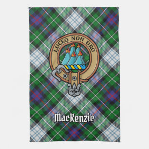 Clan MacKenzie Wappen über Dress Tartan Geschirrtuch