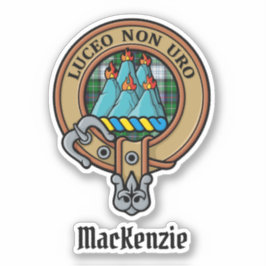 Clan MacKenzie Wappen über Dress Tartan Sticker
