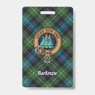 Clan MacKenzie-Wappen über Tartan Ausweis