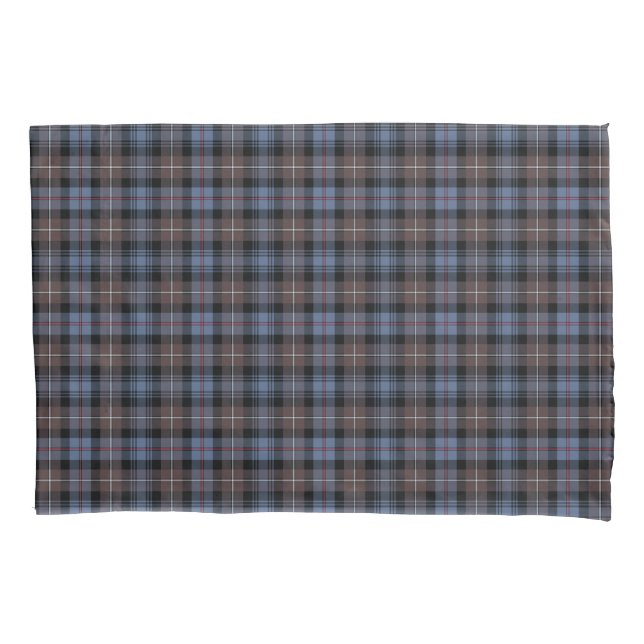 Clan Mackenzie Weathered Tartan Blue und Brown Kissenbezug (Vorderseite)