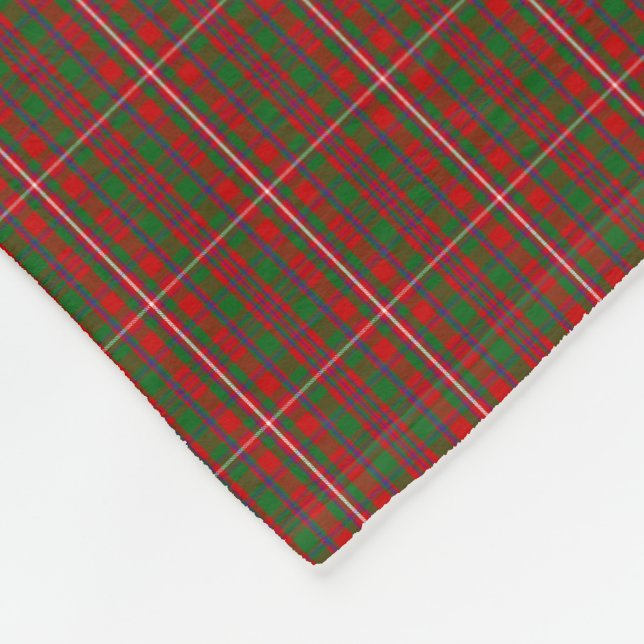 Clan MacKinnon Tartan Fleecedecke (Ecke)