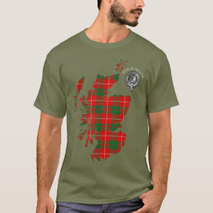Clan MacKinnon Tartan Map & Wappen T - Shirt