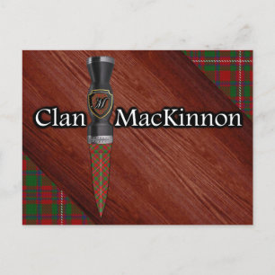 Clan MacKinnon Tartan Sgian Dubh Blade Postkarte