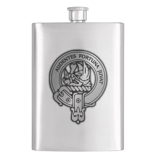 Clan MacKinnon Wappen Flachmann (Vorderseite)
