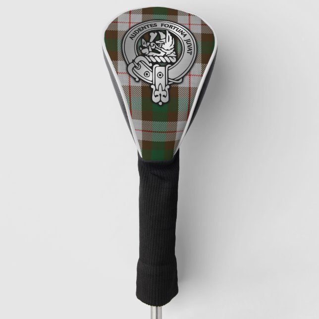 Clan MacKinnon Wappen & Hunting Tartan Golf Headcover (Vorderseite)