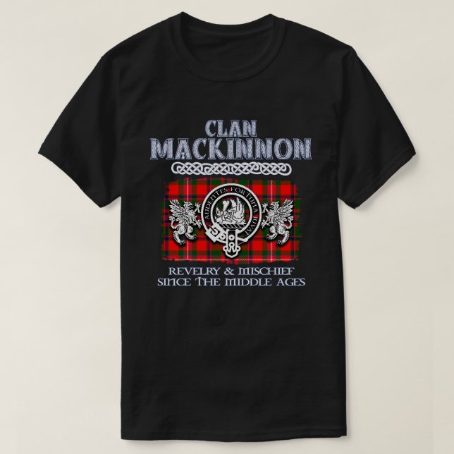 Clan Mackinnon Wappen Schottischer Klan Schottisch T-Shirt (Design vorne)