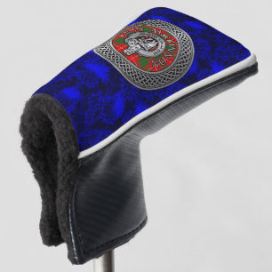 Clan MacKinnon Wappen & Tartan Knot on Thistle Golf Headcover