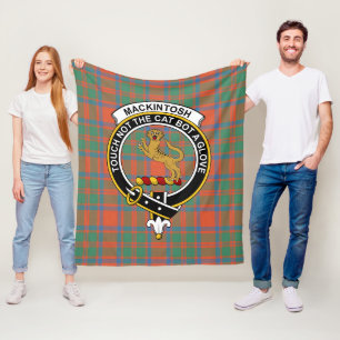 Clan MacKintosh Ancient Tartan Kariert Fleecedecke