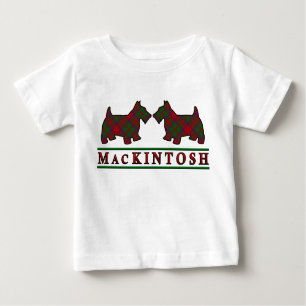 Clan MacKintosh Scottie Dogs Scottish Clan Tartan Baby T-shirt