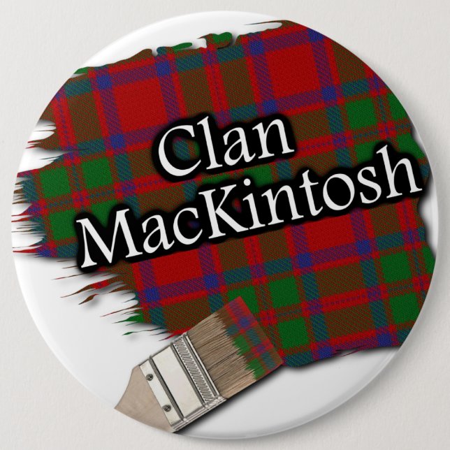 Clan MacKintosh Tartan Paint Brush Button (Vorderseite)