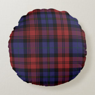 Clan MacLachlan Plaid Rot Violett Kariert Tartan Rundes Kissen