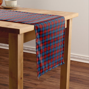 Clan MacLachlan Royal Blue und Red Scottish Tartan Kurzer Tischläufer