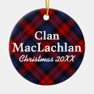 Clan MacLachlan Scottish Tartan Keramik Ornament