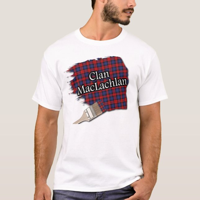 Clan MacLachlan Scottish Tartan Paint Shirt (Vorderseite)