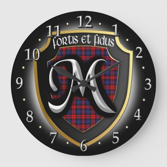 Clan MacLachlan Tartan Clock Große Wanduhr (Vorderseite)