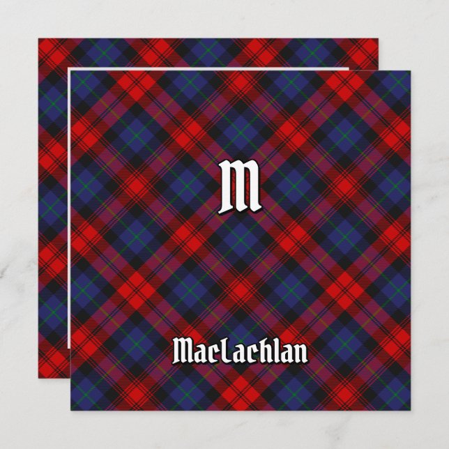 Clan MacLachlan Tartan Einladung (Vorne/Hinten)
