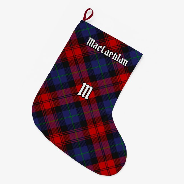 Clan MacLachlan Tartan Großer Weihnachtsstrumpf (Vorderansicht (hängend))