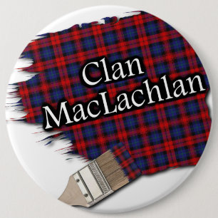 Clan MacLachlan Tartan Paint Brush Button