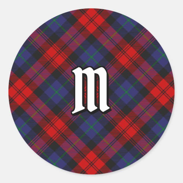 Clan MacLachlan Tartan Runder Aufkleber (Vorderseite)