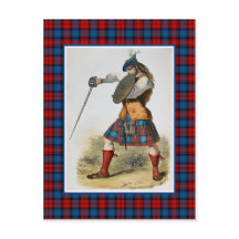 Clan MacLachlan Vintag Illustration Tartan Frame