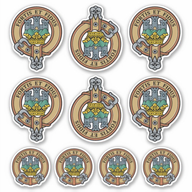 Clan MacLachlan Wappen Sticker Set (Vorderseite)