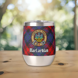 Clan MacLachlan Wappen über Tartan