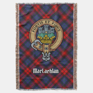 Clan MacLachlan-Wappen über Tartan Decke