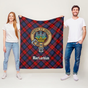 Clan MacLachlan Wappen über Tartan Fleecedecke