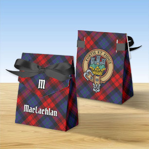 Clan MacLachlan Wappen über Tartan Geschenkschachtel