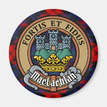 Clan MacLachlan Wappen über Tartan