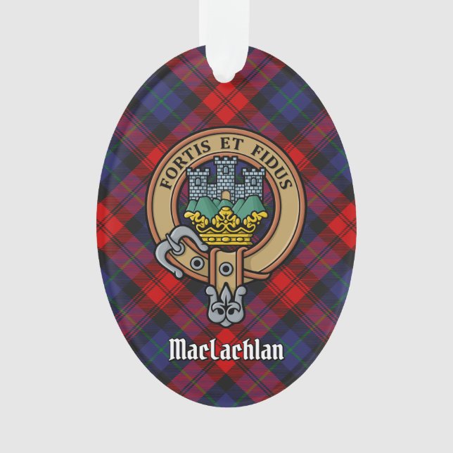 Clan MacLachlan Wappen über Tartan Ornament (Vorderseite)