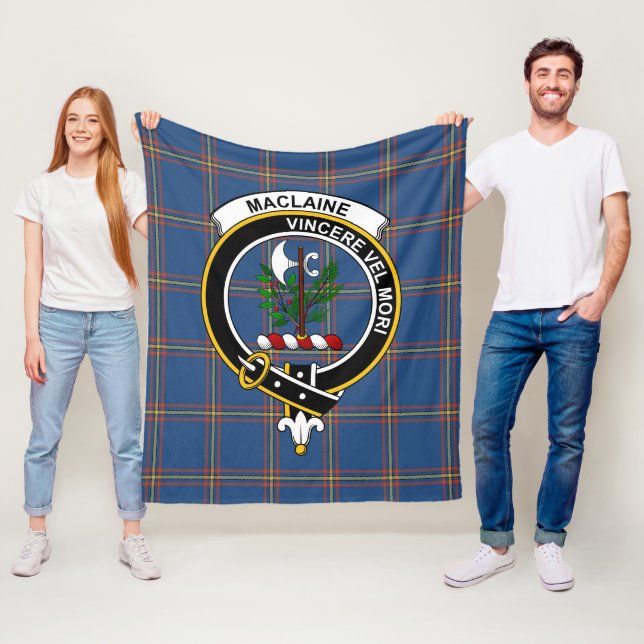 Clan MacLaine von Loch Buie Junting Ancient Tartan Fleecedecke (Beispiel)