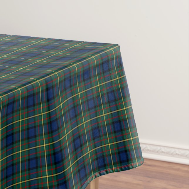 Clan MacLaren Blue und Green Scottish Tartan Tischdecke (Beispiel)
