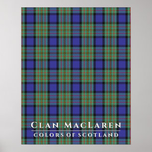 Clan MacLaren Colors of Scotland 2 Tartan Kariert Poster