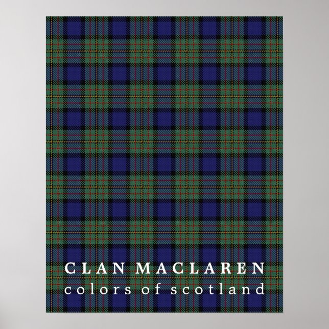 Clan MacLaren Colors of Scotland Tartan Poster (Vorne)