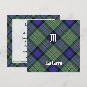 Clan MacLaren Tartan Einladung