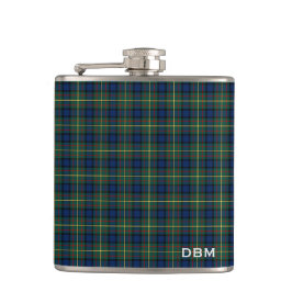 Clan MacLaren Tartan Monogram Flachmann