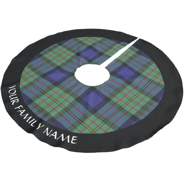 Clan MacLaren Tartan Polyester Weihnachtsbaumdecke (Schrägansicht)